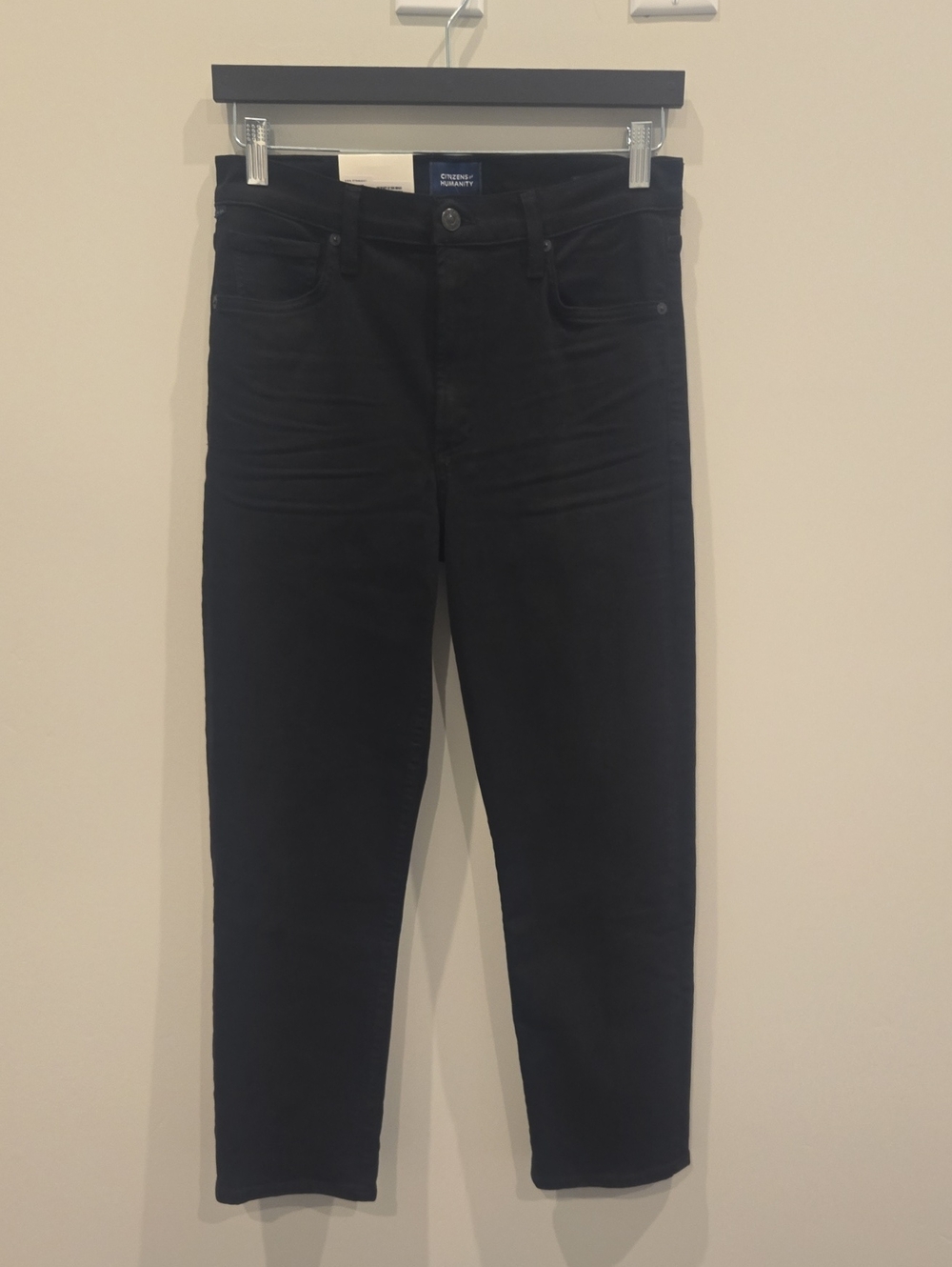 NWT Women's Citizens Of Humanity Caia Straight Black Jeans Size 28
